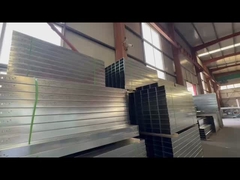 কাস্টম ইস্পাত Trough টাইপ ক্যাবল ট্রে নিয়মিত উচ্চতা সিলভার ফিনিস দেয়াল মাউন্ট